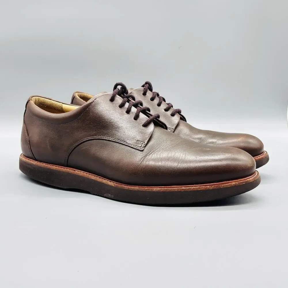 Samuel Hubbard Shoes Mens 11 Brown Leather Oxford Vibram Casual Sneakers Comfort